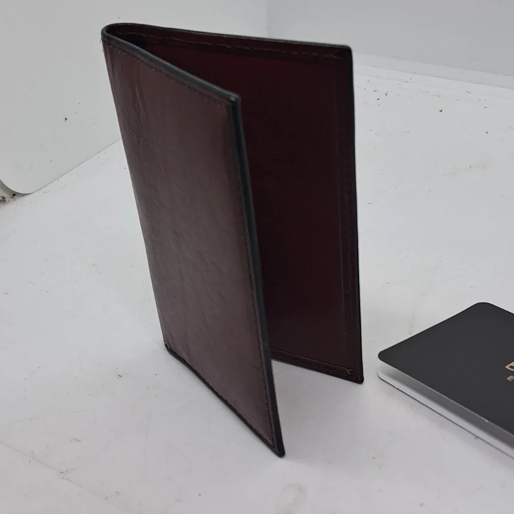 Mens Bosca Leather Card Holder - Rich Brown